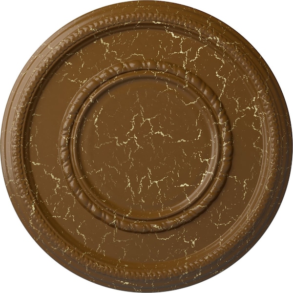 Ekena Millwork Federal Roped Large Medallion (Canopies up to 7 3/4"), 17 3/8"OD x 1 1/8"P, Smokey Topaz Crackle CM17FESTC - main